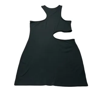 Abercrombie & Fitch Black Ribbed Cutout Mini Dress XL NWT thumbnail 2