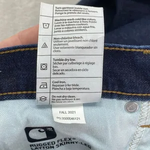 Carhartt Jeans womens Size 4 Slim Fit Skinny Leg Dark Blue Denim Jeans‎ Regular thumbnail 9