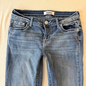 Telepatia Y2K McBling Bootcut Jeans 9/29 Rhinestone Embellished Pockets thumbnail 10