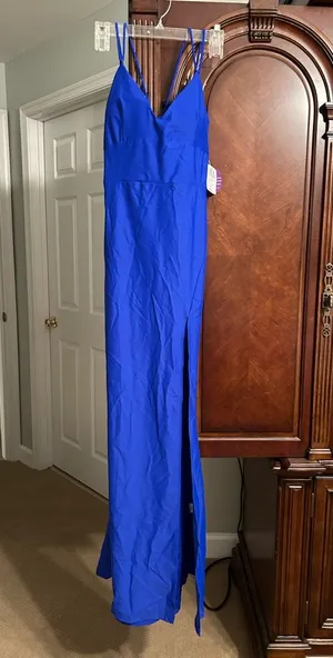 Royal Blue Maxi Dress thumbnail 1
