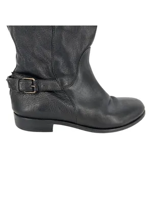 J.Crew Emmett Black Leather Tall Riding Boots Size 7.5 Classic Equestrian Style thumbnail 6