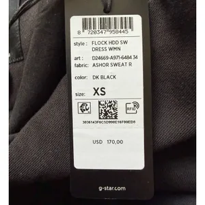 G-Star RAW Black Logo Hoodie Sweatshirt Dress NWT Women’s Extra Small Streetwear thumbnail 7