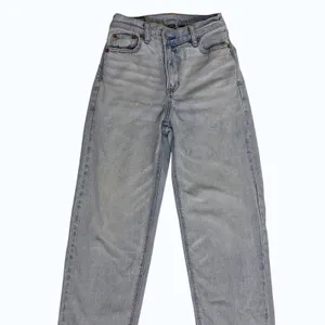American Eagle Highest Rise Baggy Straight‎ Jeans Light Wash Blue Womens 000 Reg thumbnail 3