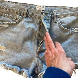 Agolde Cutoff Bitter Button Fly‎ Jean Shorts Sz 31 thumbnail 6