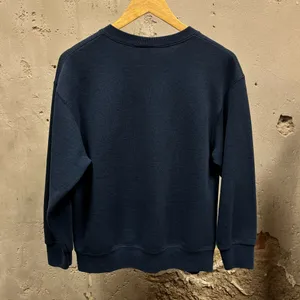 Fruit of the Loom Vintage 90s USA Navy Crest Logo Blue Unisex Fit Crewneck Sweatshirt Medium M thumbnail 2