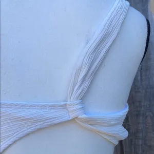 Cupshe Woman’s Black and White Color Block Textured One-Shoulder Monokini XL thumbnail 4