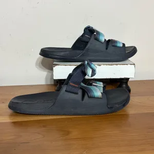 Chaco Chillos Slide Sandals Womens 7 Navy Blue Ombre Striped Straps JCH107624 thumbnail 2