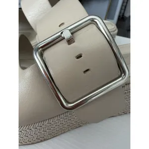 Franco Sarto Platform Wedge Slide Sandals Beige Buckle Comfort Women's US 7.5 thumbnail 8