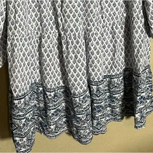 Style & Co Peasant long sleeve sz large boho hippie Babydoll Flowy Summer‎ Dress thumbnail 5