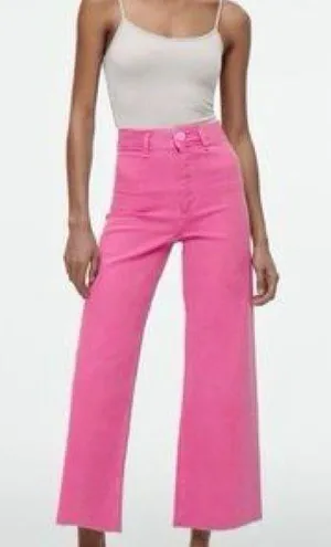 ZARA marine straight pink jeans thumbnail 1