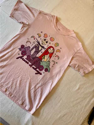 Disney Light Pink Sally &‎ Jack 'Forever & Always' Graphic Tee thumbnail 1