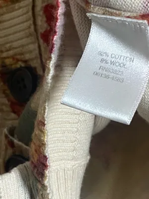 Christopher & Banks Cream Cardigan with Fall Leaf Print Cozy Casual Halloween S thumbnail 5