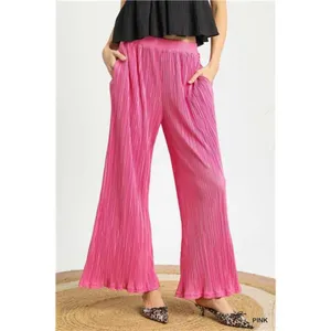 Umgee Wide Leg‎ Textured Pants thumbnail 4