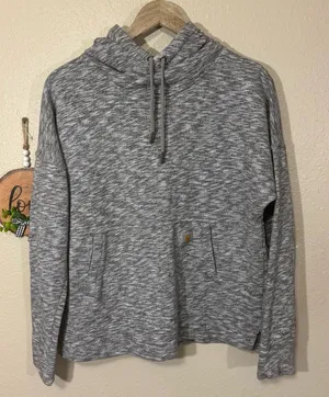 Carhartt Women’s Marled Gray Hooded Sweater Size M thumbnail 1