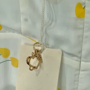 For Love & Lemons White Yellow Cherry Ashland Lace Up Mini Dress size XS NEW Tag thumbnail 13