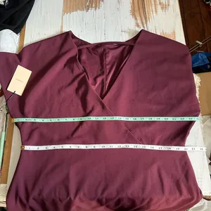 Halogen Cutout Sheath Knee Length Business Casual Dress Size XXL Burgundy thumbnail 7