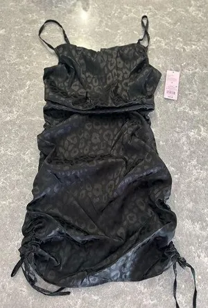 New leopard black party dress nwt size small thumbnail 1