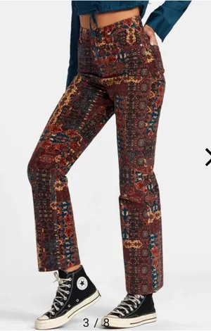 $90 NWOT RVCA Groove High Rise Casual Corduroy Pants 27 thumbnail 1