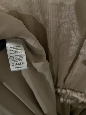 CeCe Ruffle Long Sleeve Satin Maxi Dress, Champagne, V-neck, stiered ruffles. L. thumbnail 8