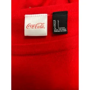 Coca-Cola Red Graphic Knit Crewneck Sweater Large Enjoy Coca-Cola Logo‎ thumbnail 5