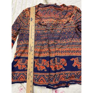 Anthropologie VANESSA VIRGINIA Amber‎ BOHO TOP SIZE S frocked flowy blouse thumbnail 6