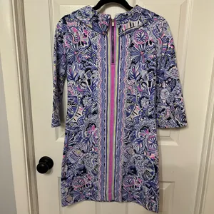 Lilly Pulitzer Saralyn Dress sweatshirt‎ material back zip size XXS thumbnail 7