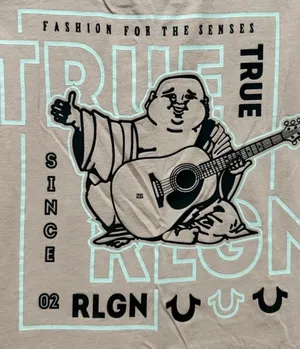 True Religion Big Buddha Guitar Long Sleeve Shirt thumbnail 2