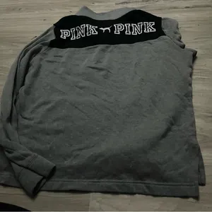 Pink by Victoria’s Secret VS grey quarter zip sweatshirt size medium - 💸 SALE thumbnail 2