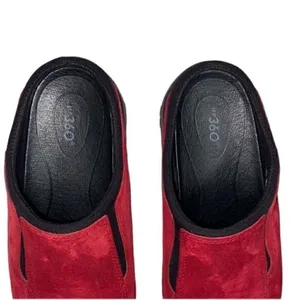 Hush Puppies Women's Red 360 Leather Slip on Shoes(Size 6W) thumbnail 5