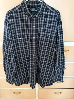 Polo by Ralph Lauren Whitfield Men’s XL Blue Plaid - Button Front Shirt 100% Cotton thumbnail 7