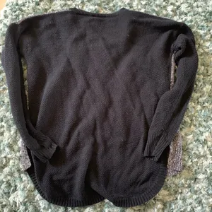 Madewell Chronicle Texture Pullover Sweater Colorblock S Black Gray thumbnail 10