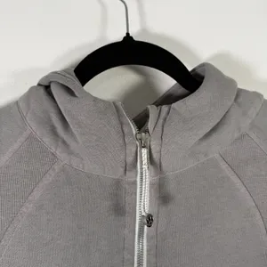 Lululemon Scuba Oversized Full Zip Hoodie Grey Yoga Gym Travel‎ Womens M/L thumbnail 4