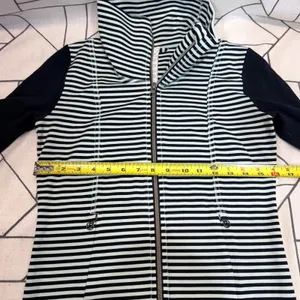 Lululemon Full‎ Zip Stripe Jacket Mint Black Funnel Neck Track Top Womens Size 4 thumbnail 6