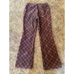 Vintage Work Order Corduroy Bare Back Plaid Bootcut Flare Bias Cut Y2K Lowrise thumbnail 2