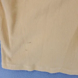 Abercrombie & Fitch Tank Top Women L Yellow Ribbed Cotton Scoop Neck Vintage Y2K thumbnail 3