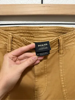 NWT PrAna Sancho Boyfriend Pants Organic Cotton Khaki Tan Stretch Sz 8 thumbnail 4