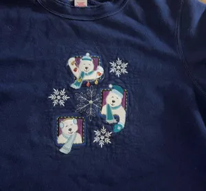 dark blue grandma sweater sweatshirt Size 1X thumbnail 2