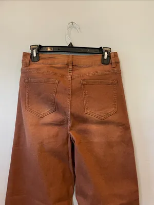 Brown women’s wide leg new jeans Medium thumbnail 3
