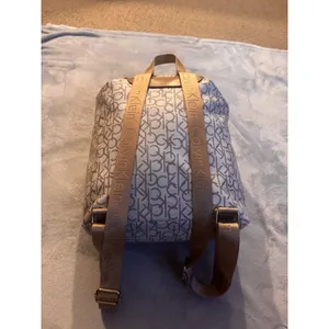 Calvin Klein Monogram Logo Backpack White Tan thumbnail 8