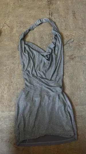 Low cut silver windsor dress thumbnail 1