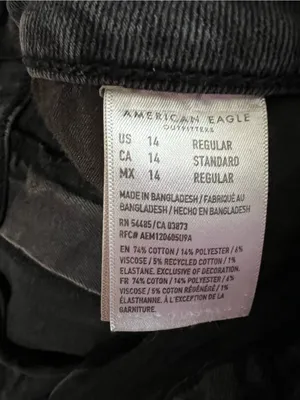 American Eagle Curvy Mom Washed Black High Rise Denim Jeans thumbnail 10