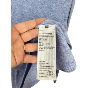 Abercrombie & Fitch Heathered Blue‎ Long Sleeve Sweater Top Size L Ruched Sides thumbnail 4