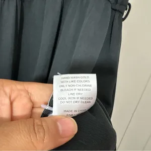 The Good Jane Black Sleeveless Midi Dress Size M High Neck Elastic Waist Minimal thumbnail 6
