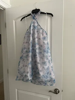 Blue And White Floral Dress thumbnail 4