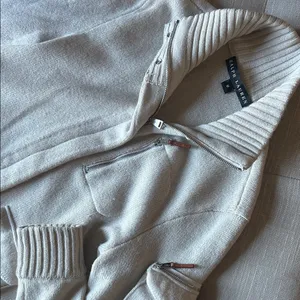 Ralph Lauren Black Label Merino Wool Angora Blend Knit Zip Up Collared Sweater thumbnail 7