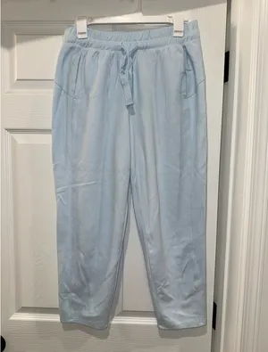 Like Aerie Cozy lounge rib barrel pants size M pastel blue thumbnail 3