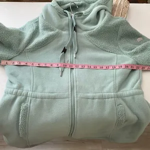 Koolaburra by UGG Sherpa Fleece Zip Hoodie Jacket Large Mint Green thumbnail 5