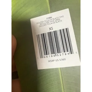 NWT Farm Rio Golden Foliage Black One Shoulder Maxi Dress Sz. XS thumbnail 6