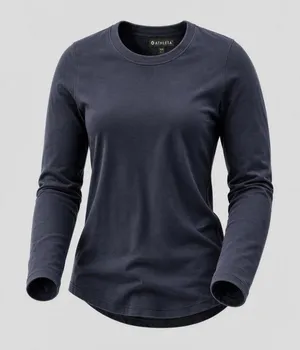 Athleta Top‎ Womens XXS Navy Blue Long Sleeve Crew Neck Performance Shirt thumbnail 1