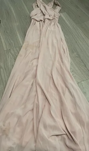 Lulu's Pale Blush Pink Halter-Style Prom Gown thumbnail 1